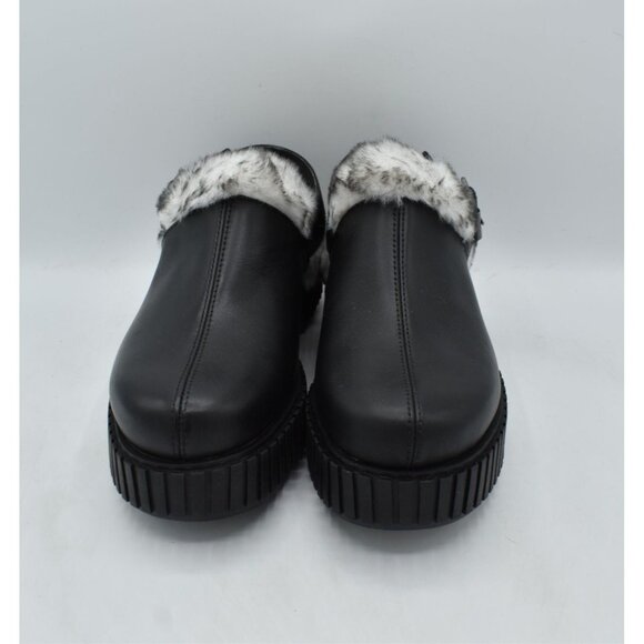 Sorel Womens Size 9 ONA AVE Black Sea Salt Leather Slip On Mules Clogs Shoes - Picture 2 of 13